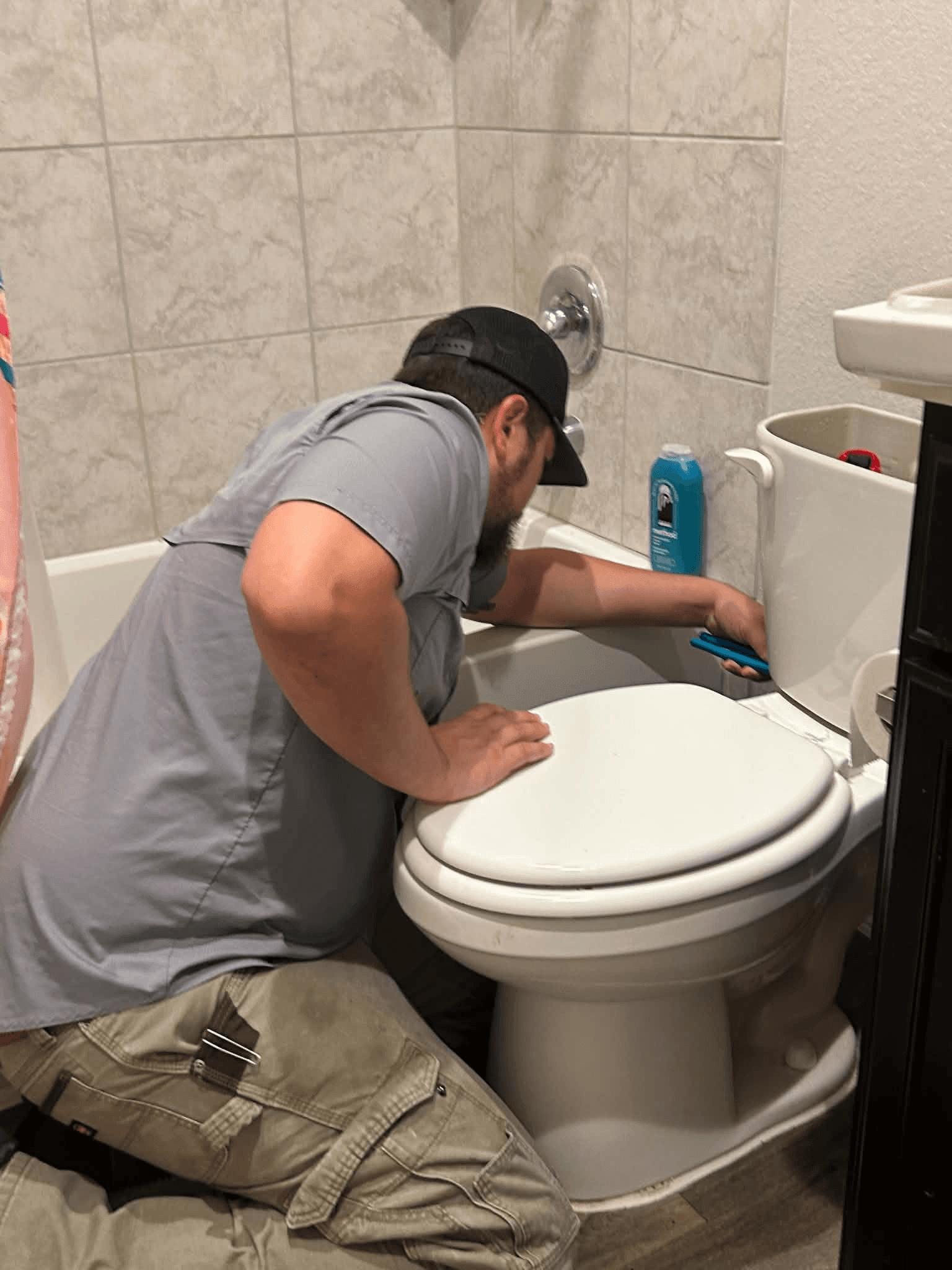 Plumbing project - Bathroom toilet repair and plumbing fixture service